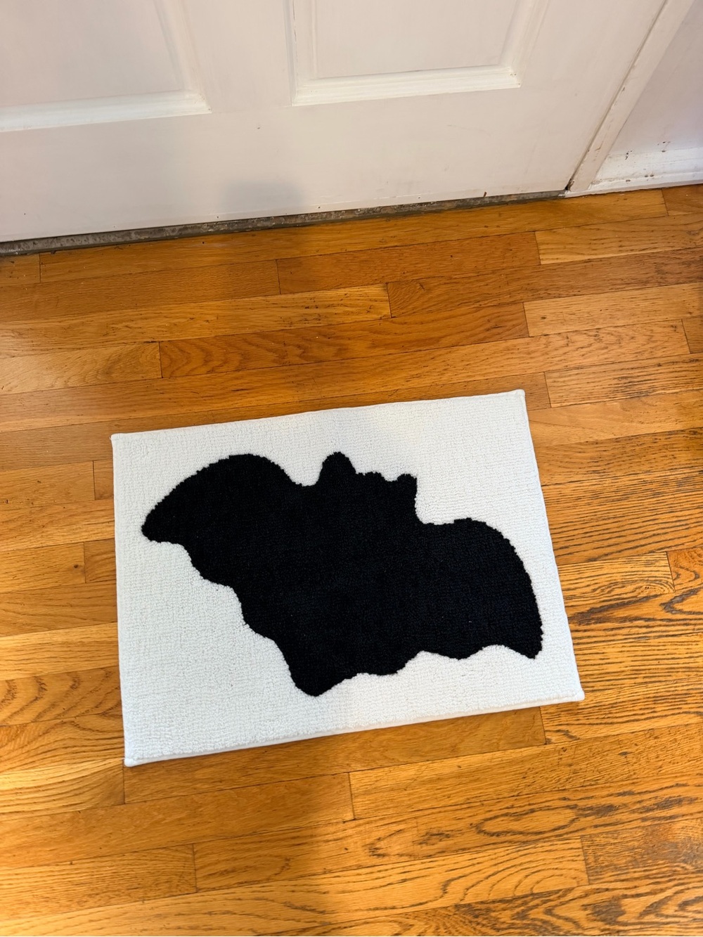 Target Black Bat Accent Bath Mat on White